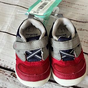 Stride rite Red and Gray Athletic Sneakers with Flexible Design